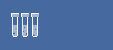 An icon of three test tubes