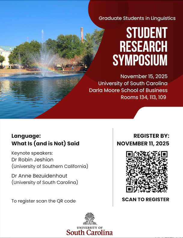 registration flier for GSLING Fall 2025 conference