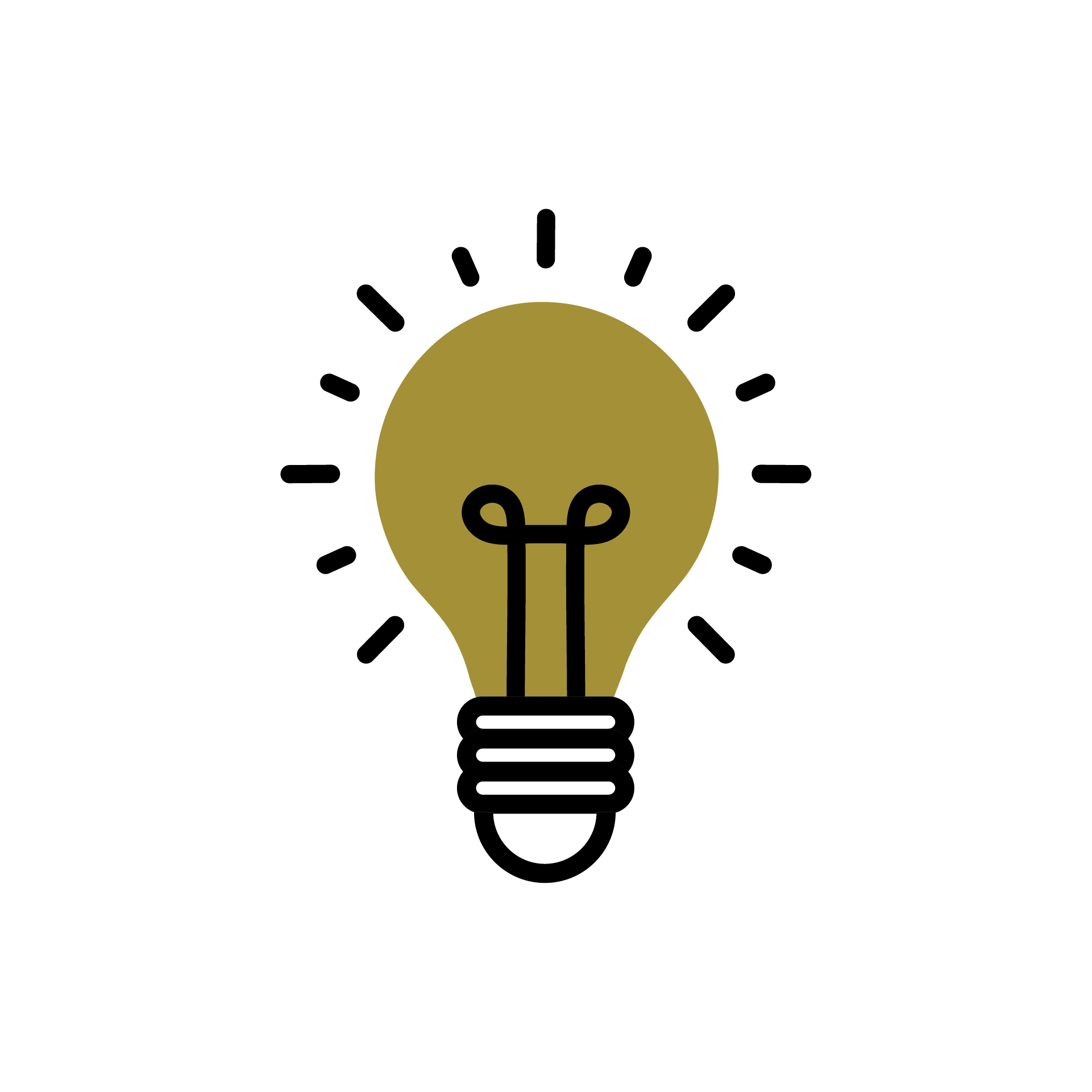 illuminated lightbulb icon