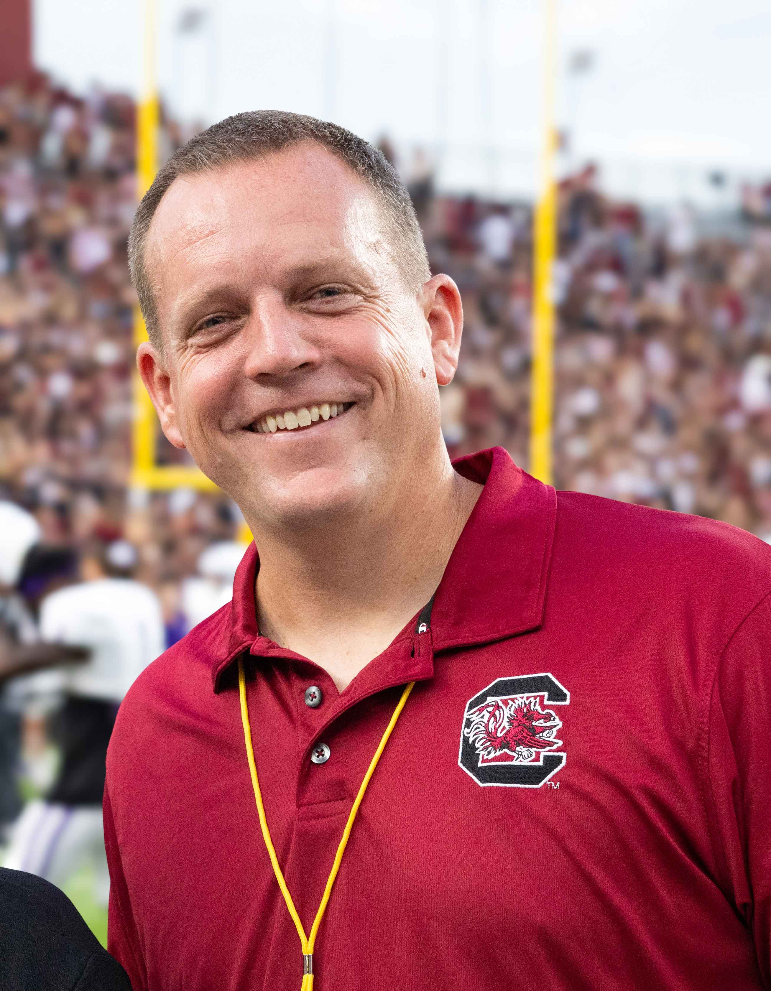 Dean Hodges at football game