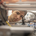 Student working in lab