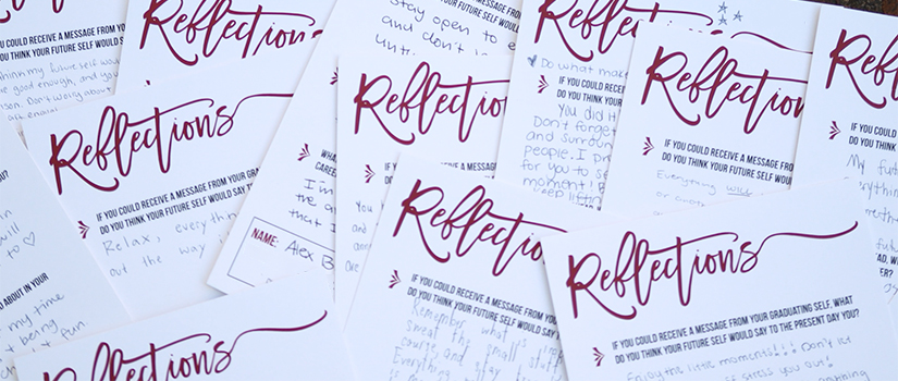 Collage of reflection cards.