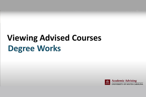 Viewing Advised Courses on Degree Works video thumbnail