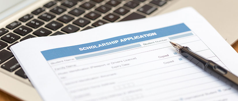 Scholarship Application Form on Desk