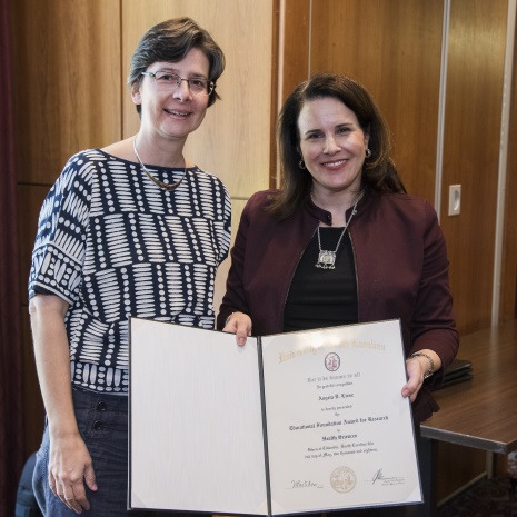 Angela Liese (left) and Joan Gabel 