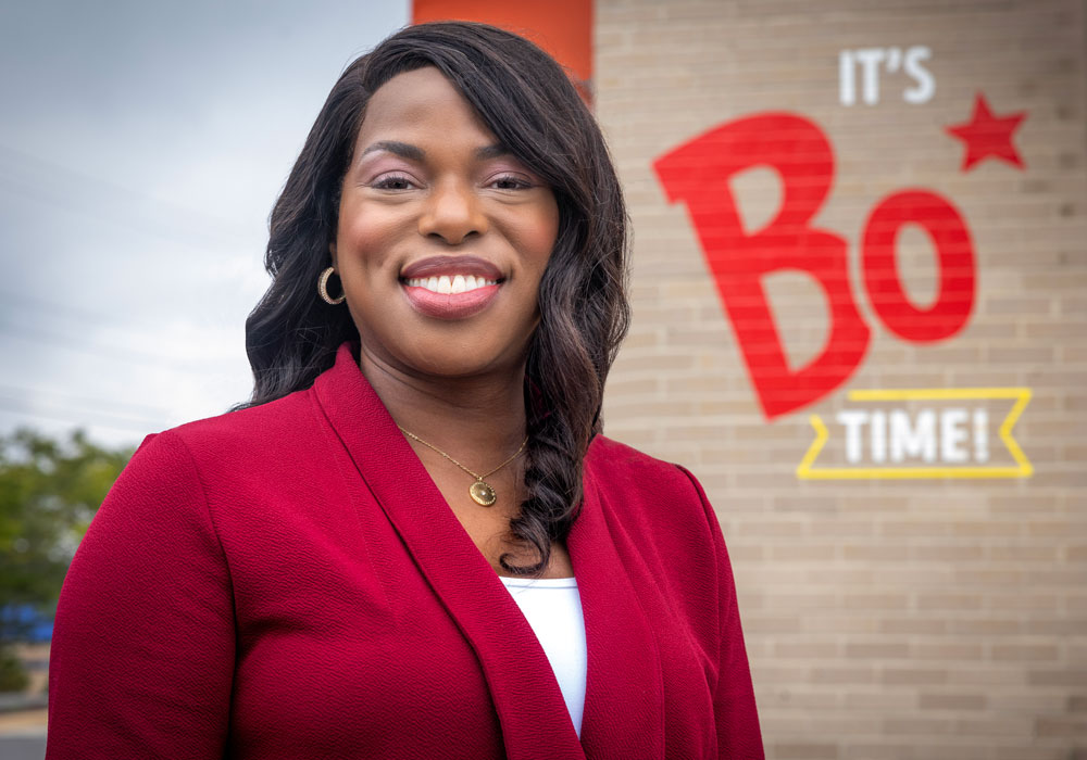 An environmental portrait of Stacey McCray.