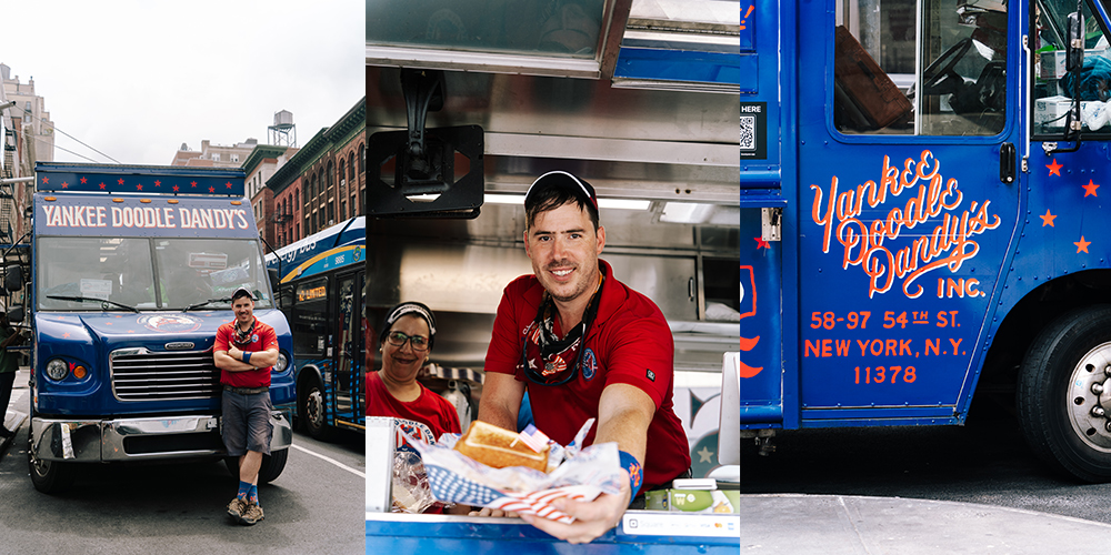 Josh Gatewood poses with his Chicken Tender Food Truck called Yankee Doodle Dandy's.